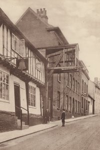 Woodbridge, Suffolk: Antigua báscula (fotografía en blanco y negro)
