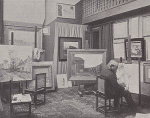 Jean Charles Cazin en su estudio