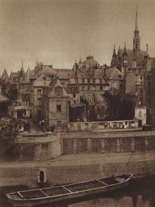 El Palacio de Justicia, visto desde el muelle de los Orfebres en 1862 de (after) French Photographer