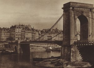 El Puente Louis-Philippe, Puente de la Reforma durante la Revolución de 1848 de (after) French Photographer
