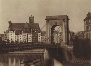 El Puente Louis-Philippe hacia la orilla derecha de (after) French Photographer