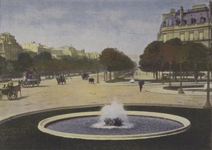 París, Rond-Point des Champs-Elysées (foto coloreada) de (after) French Photographer