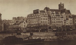 Muelle del Ayuntamiento hacia 1855, antiguo muelle de la Grève de (after) French Photographer