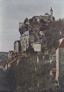 Roc-Amadour, Vista general (foto coloreada) de (after) French Photographer