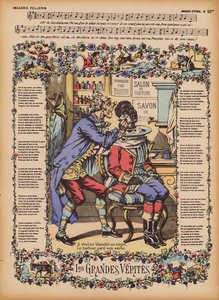 Les Grandes Verites (grabado coloreado) de (after) French School