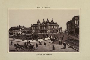 Monte Carlo, Fachada del Casino (litografía) de (after) French School
