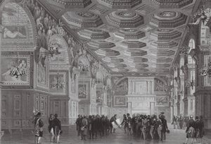 El Palacio de Fontainebleau (grabado) de (after) French School