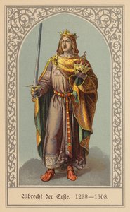 Alberto I, Rey de Alemania (litografía en color) de (after) German School