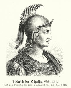 Dieterico el ostrogodo, 454-526, Teodorico (grabado) de (after) German School