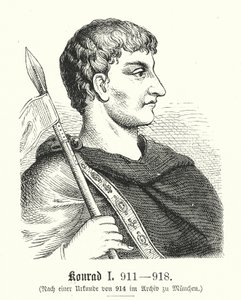 Konrad I, 881-918 (grabado) de (after) German School