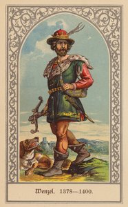 Wenceslao IV, rey de Bohemia y Alemania (litografía en color)