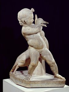 El niño de los gansos, réplica de un original helenístico atribuido a Boethos (siglo III a.C.) de (after) Greek School