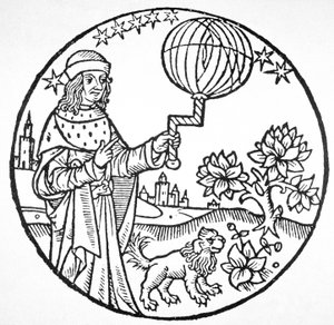Retrato ideal de Aristóteles (384-322 a.C.), copia de una ilustración de 