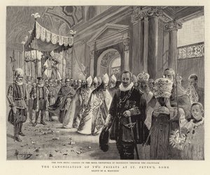 La Canonización de Dos Sacerdotes en San Pedro de Roma de (after) Italian School