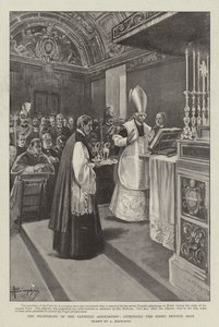 La Peregrinación de la Asociación Católica, asistiendo a la Misa Privada del Papa de (after) Italian School