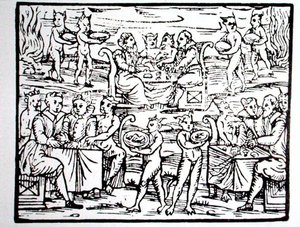 El festín del hechicero, copia de una ilustración de 