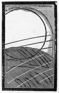 Carta de juego japonesa con imagen de la luna creciente de (after) Japanese School