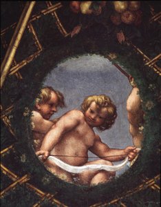 Ángeles mirando por una ventana - Fresco