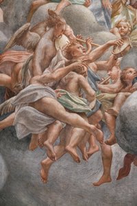 Ángulos tocando instrumentos musicales, , detalle de 3660852 de (c.1489 1534) Correggio