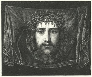 Velo de Verónica con el retrato de Cristo de (c.1489 1534) (after) Correggio