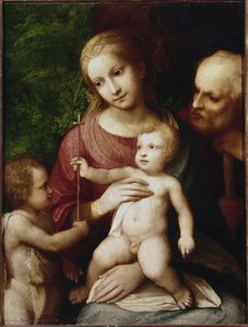 Sagrada Familia con San Juan Bautista niño de (c.1489 1534) Correggio