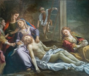 Lamentación de Cristo, c.1524 (óleo sobre lienzo) de (c.1489 1534) Correggio