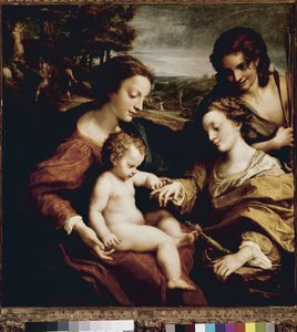 El matrimonio místico de Santa Catalina de (c.1489 1534) Correggio