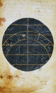 Hemisferio celeste septentrional, miniatura, tabla astronómica de Ptolomeo (h. 100-175), civilización helenística de (c.90 168)(after) Ptolemy