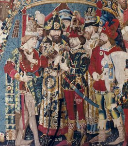 La guerra de Troya: La tienda de Aquiles, c.1470 (tapiz) de (fl.1450 75) Master of Coetivy