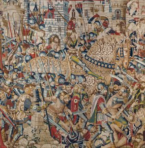 La guerra de Troya: La destrucción de Troya, c.1470 (tapiz)