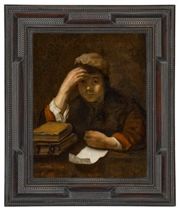 Un niño leyendo (óleo sobre lienzo)