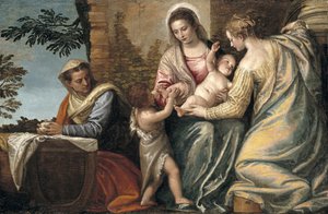 Madonna y Niño con Santa Isabel, el Infante San Juan Bautista y Santa Justina