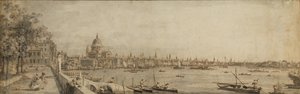 El Támesis y la ciudad de Londres desde la terraza de Somerset House de Giovanni Antonio Canal