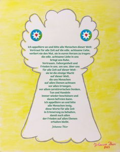 El ángel salvador de la paz en este mundo de Johanna Thier