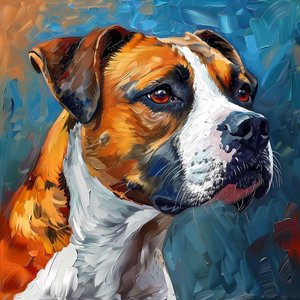 Cuadro perro bóxer , Pósters en lienzo, Impresiones murales online de F. Abderrahim