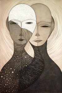 Pintura figurativa dos mujeres, estilo Gustav Klimt, impresiones artísticas sobre lienzo en línea de F. Abderrahim