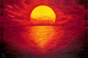 Fogosa puesta de sol junto al mar de Ute Schramke