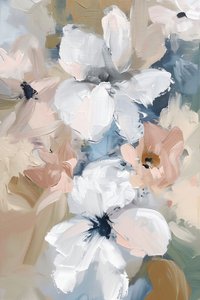 Flores abstractas pastel neutro arte impresiones para dormitorio moderno pared decoración