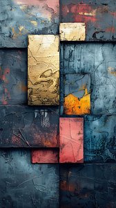 Impresiones de arte de la pared en línea : Formas geométricas Pintura Patrón para colgar decoración