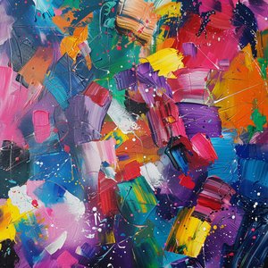 Arte de la pared decoración para impresiones : Pintura abstracta moderna de F. Abderrahim