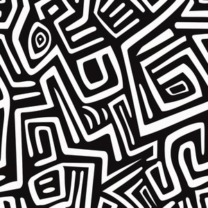 Pintura de rayas blancas de la cultura salvadoreña para impresiones artísticas de pared de F. Abderrahim