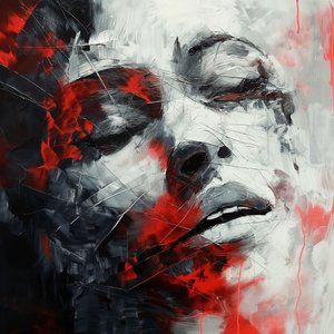 Pintura sobre el dolor y el sufrimiento, Cheap Wall Decor for sale de F. Abderrahim