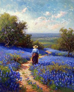 Campo de lavanda con vista panorámica, decoración de pared e impresiones en lienzo