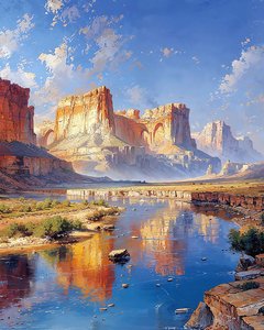 Paisaje con apacible valle brumoso, decoración de pared para dormitorio
