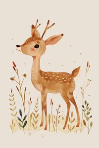 minimalista ciervo animal decoración de la pared para bebés boho niños