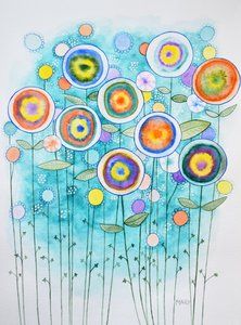 Flores abstractas de Marys Watercolors