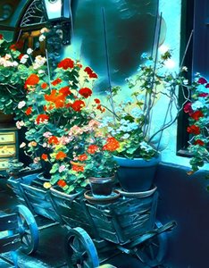 Flores a la luz de la luna.