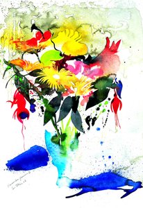 Flores de noviembre II 56x36 de Simon Fletcher
