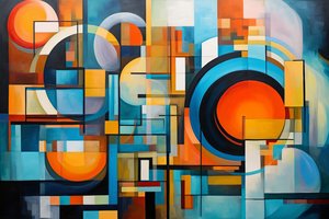 Un diseño en espiral, composición abstracta, armonía y equilibrio, impresiones en lienzo grande de F. Abderrahim