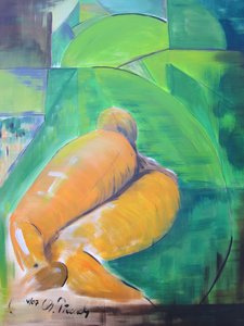 Desnudo en acrílico